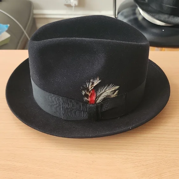 Furla Black Fedora Hat